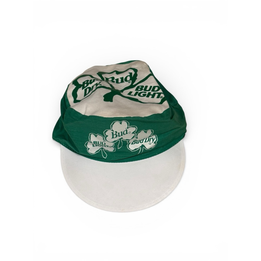 Vintage The Adcap Line Budweiser St. Patrick's Day Hat One Size & Suspender - Picture 8 of 9